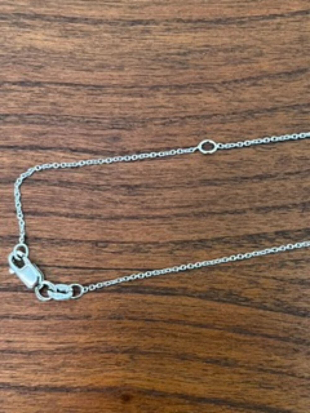Roberto Coin Tiny Treasures Diamond Circle Necklace- White Gold - Picture 7 of 7